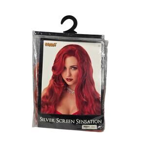SPIRIT HALLOWEEN SILVER SCREEN SENSATION RED WIG – LONG MERMAID HAIR, ONE SIZE